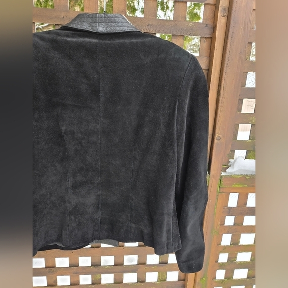 Vintage Leather & Suede Blazer - Picture 9 of 12